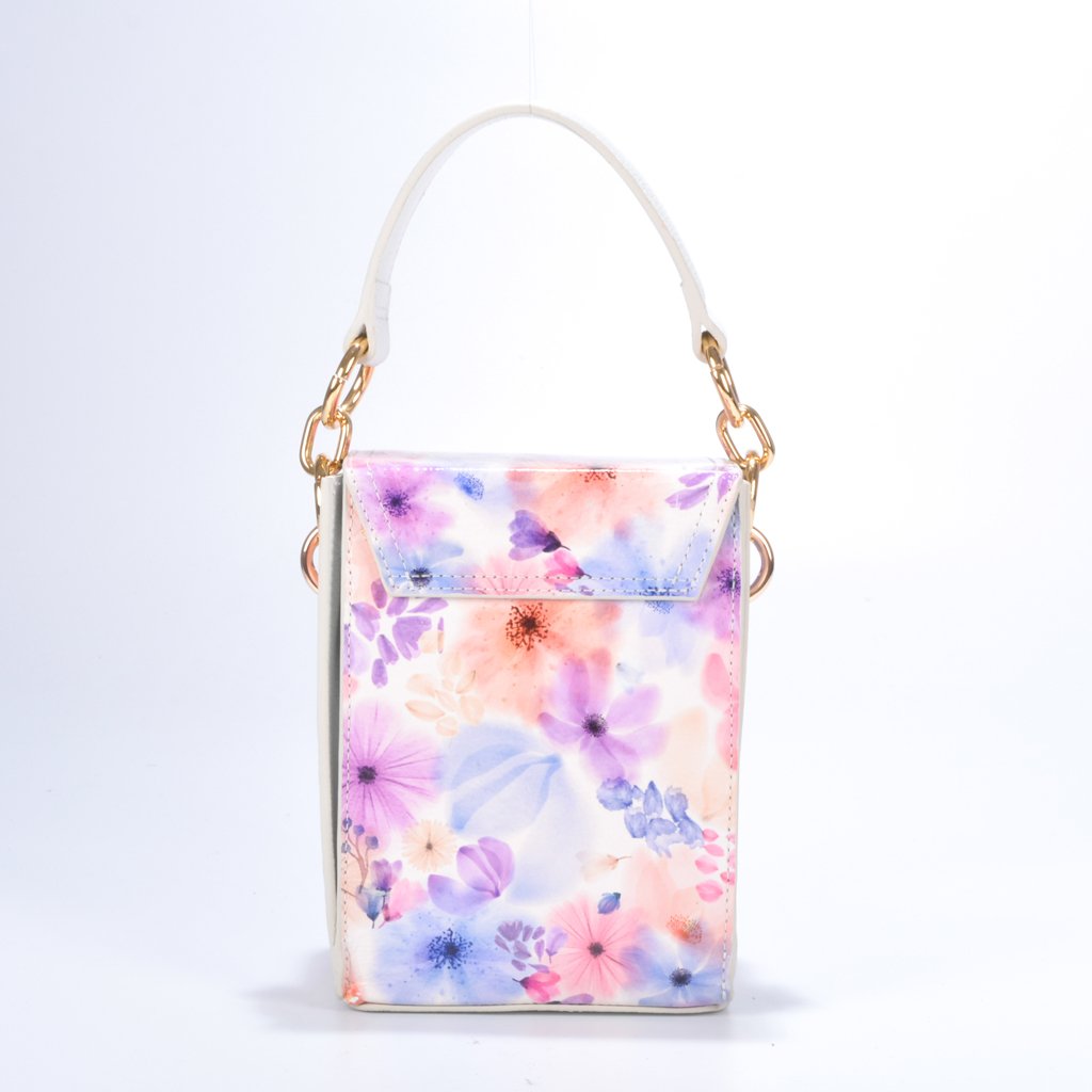 Bolsa Transversal  Couro Floral Jorge Bischoff