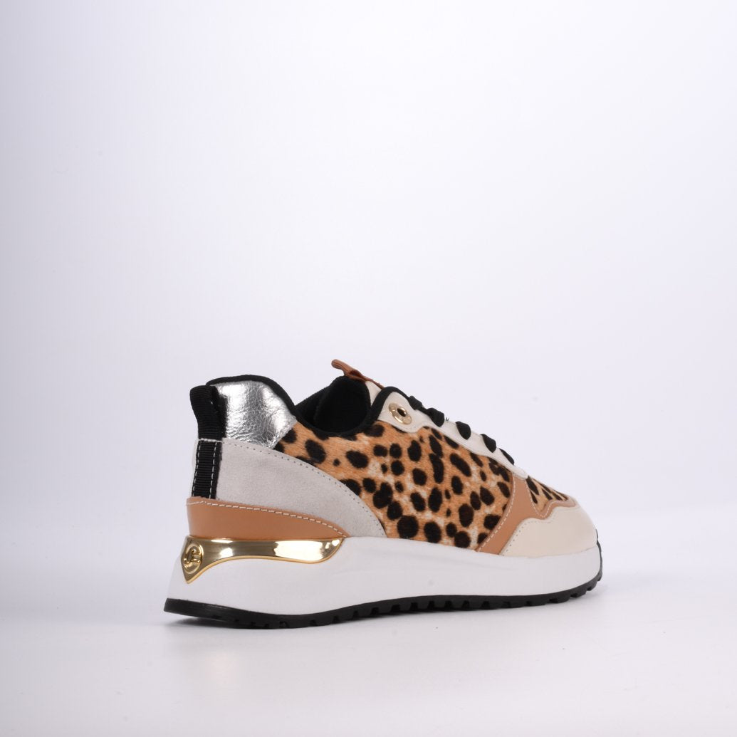 Tênis Jogger Couro Animal Print Jorge Bischoff