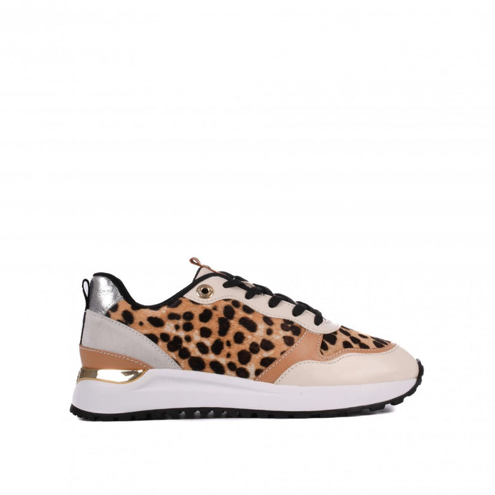 Tênis Jogger Couro Animal Print Jorge Bischoff