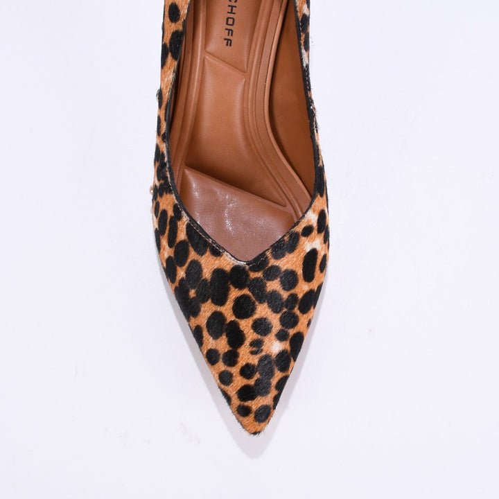 Scarpin Couro Animal Print Jorge Bischoff