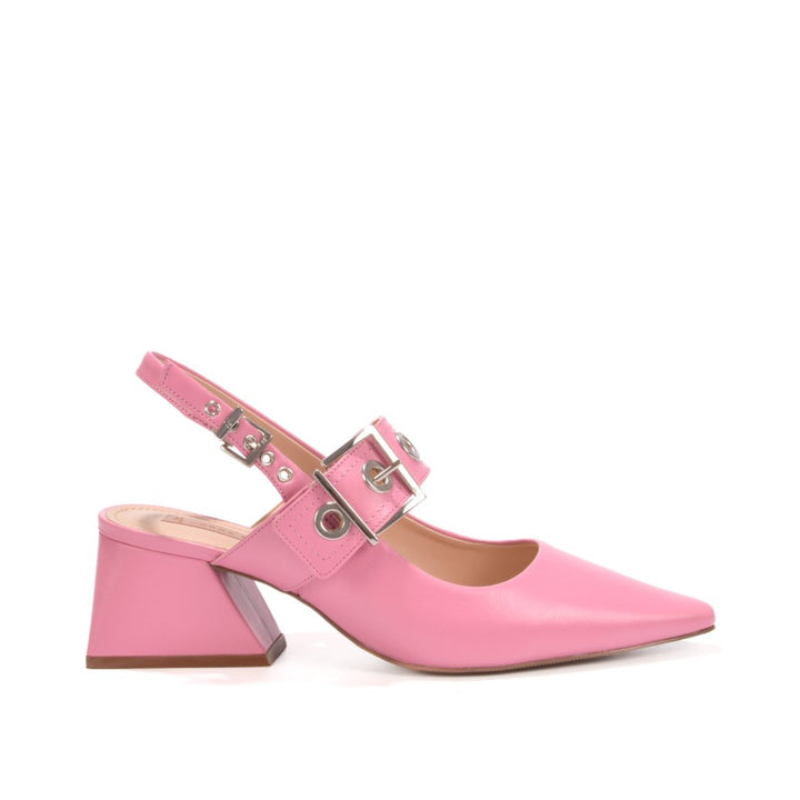 Slingback Fivelas Couro