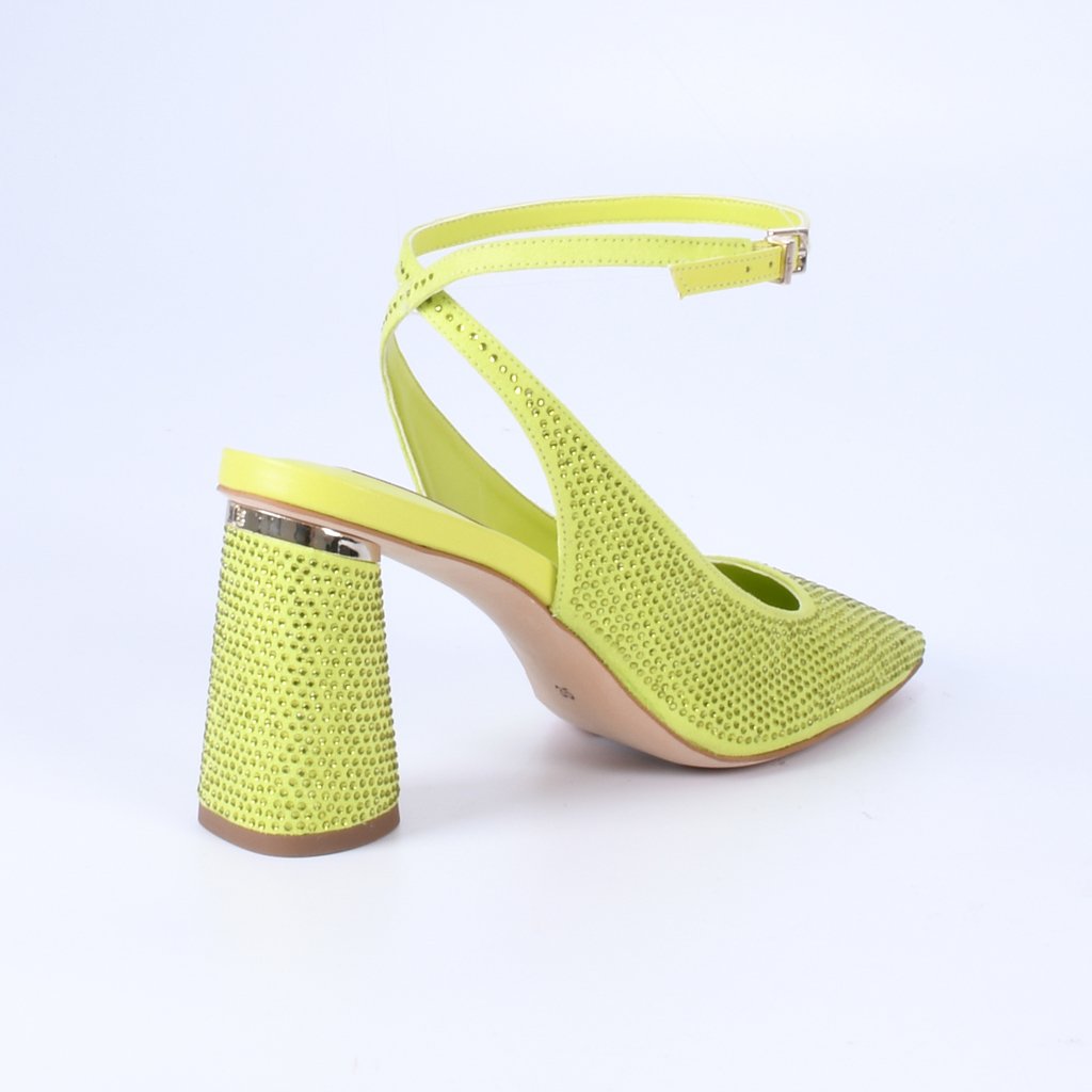 Scarpin Slingback Couro Camurça Hotfix Jorge