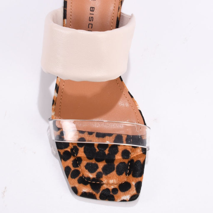 Tamanco Couro Animal Print Jorge Bischoff