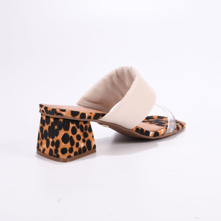 Tamanco Couro Animal Print Jorge Bischoff