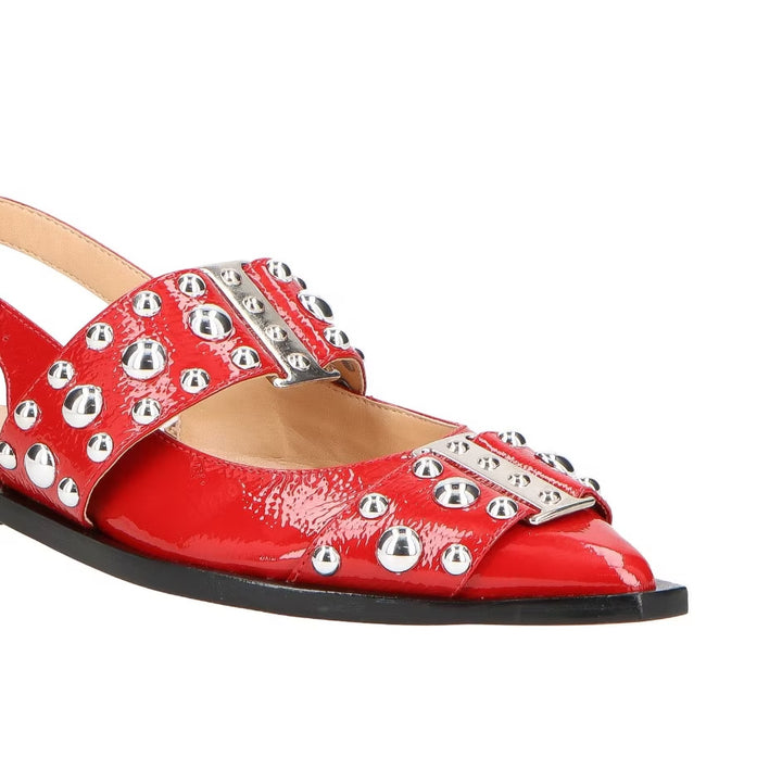 Sapatilha Slingback Couro