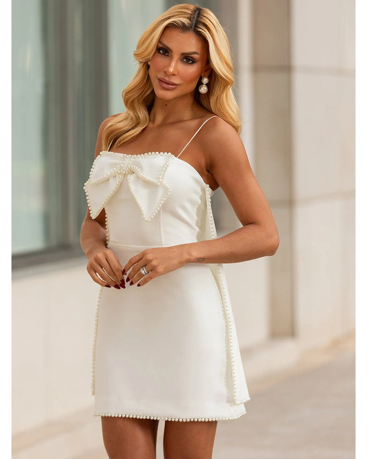 Vestido Curto Alfaiataria Pérolas