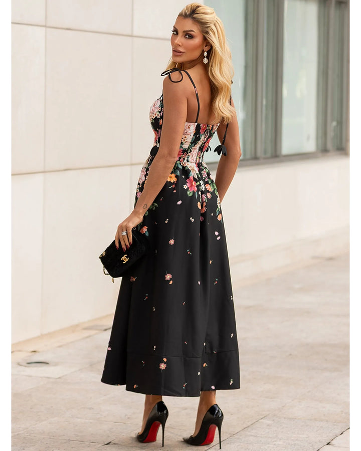 Vestido Midi Floral Degradê