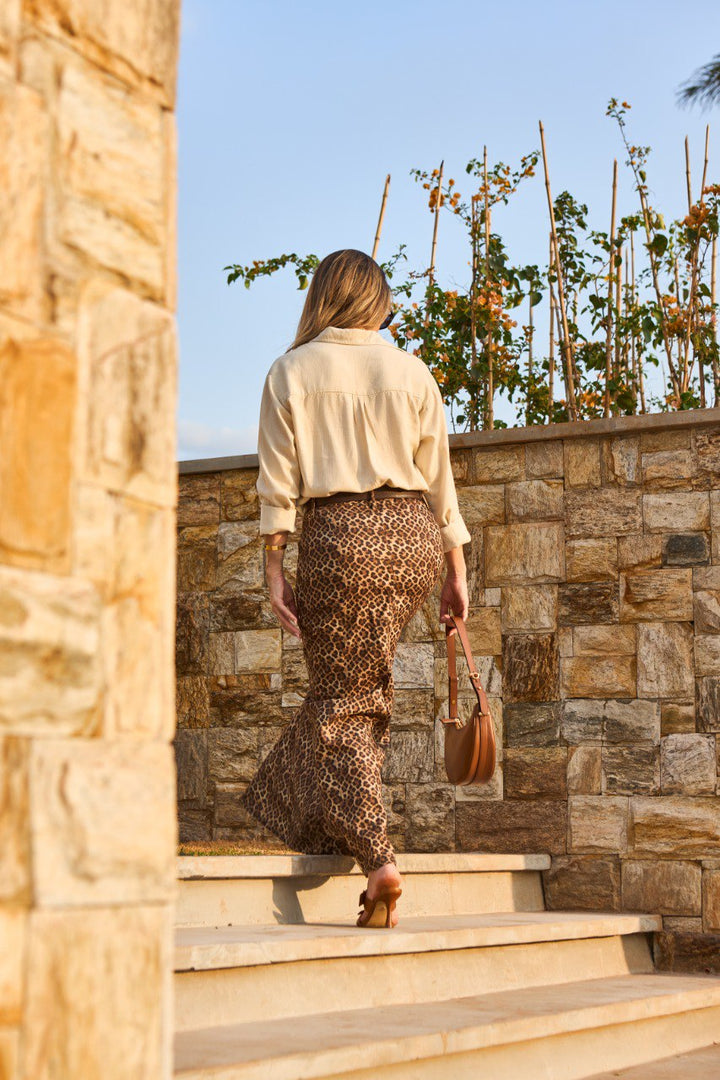 Animal Print Maxi Skirt