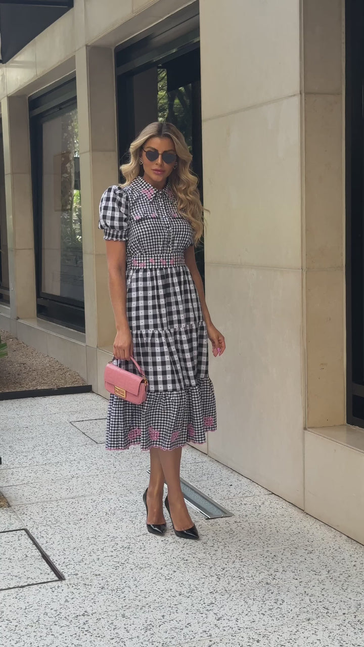 Plaid Midi Dress