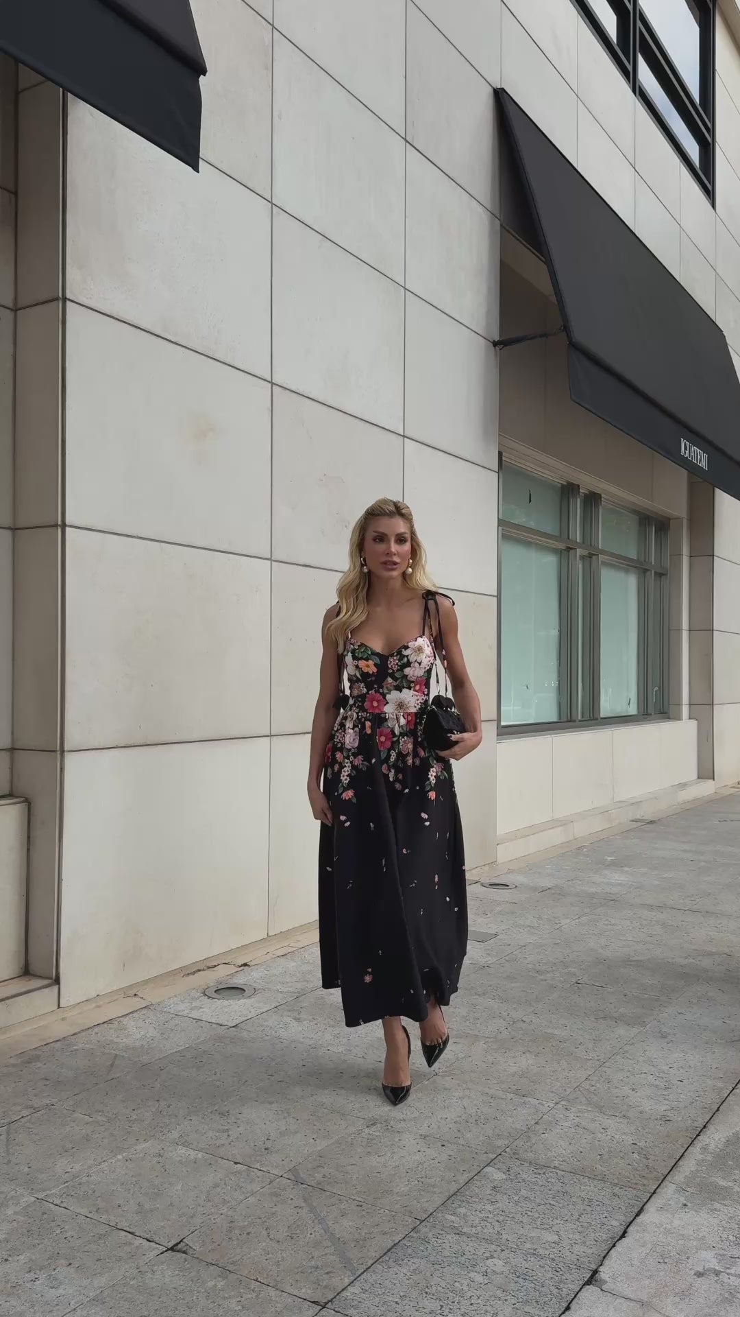 Vestido Midi Floral Degradê