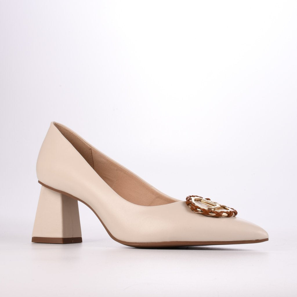 Jorge Bischoff Leather Medium Heel Pump