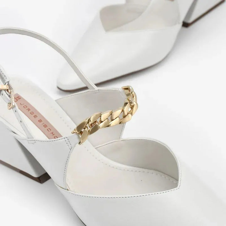 Scarpin Slingback Couro