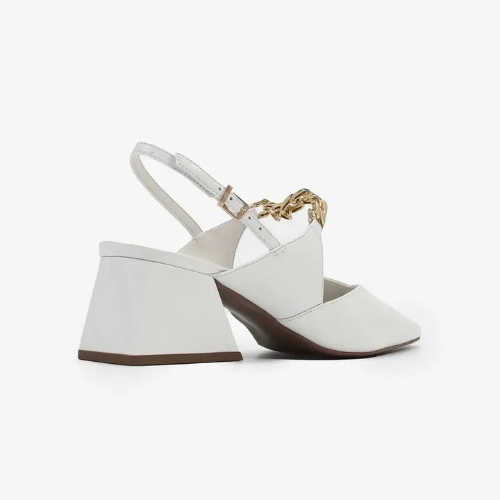 Scarpin Slingback Couro