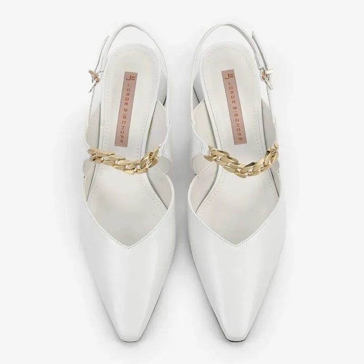 Scarpin Slingback Couro