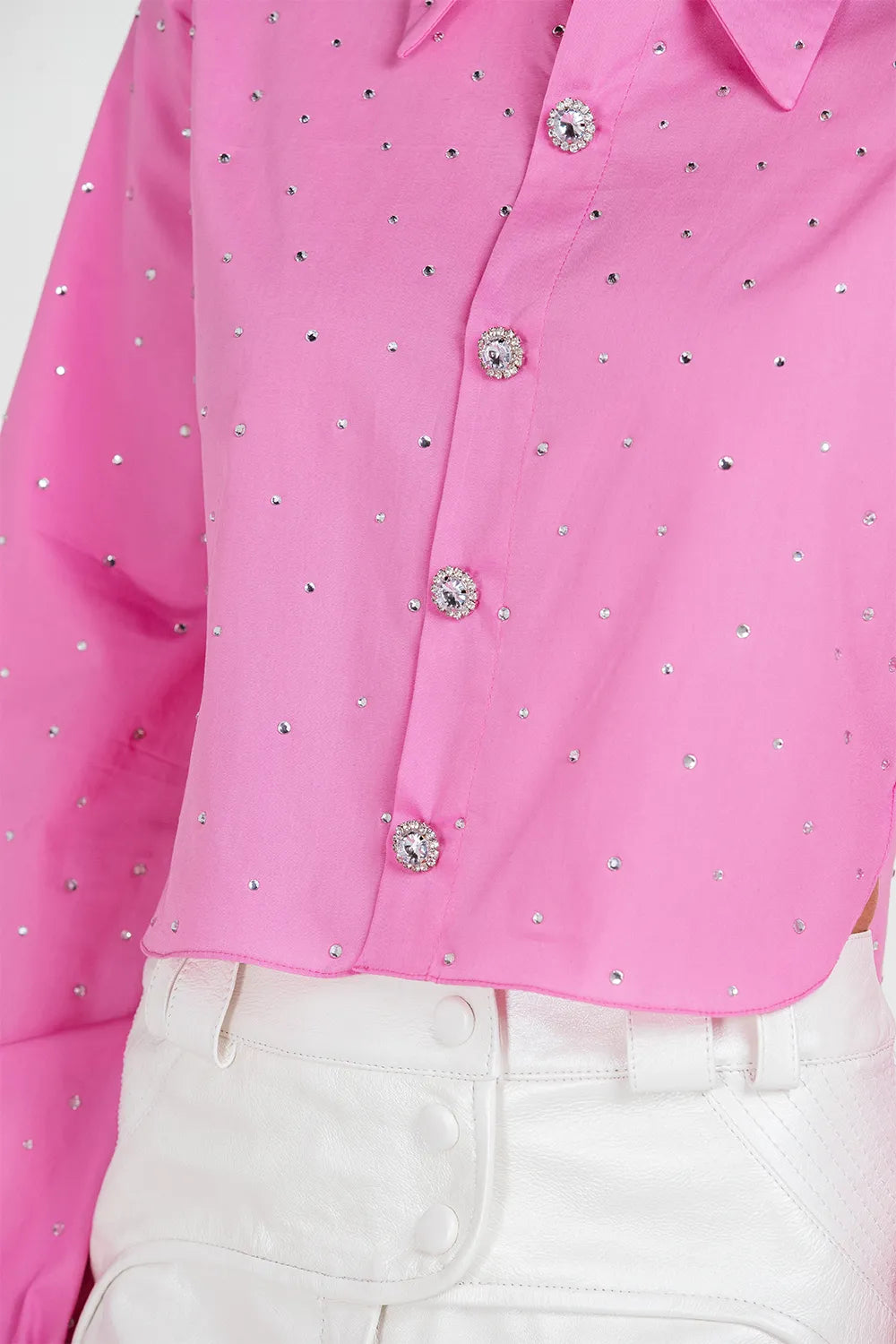 Camisa Cropped Cristais Charth