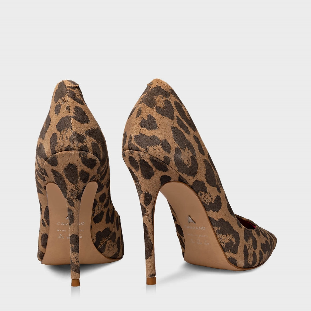 Carrano Animal Print Leather Thin Heel Scarpin