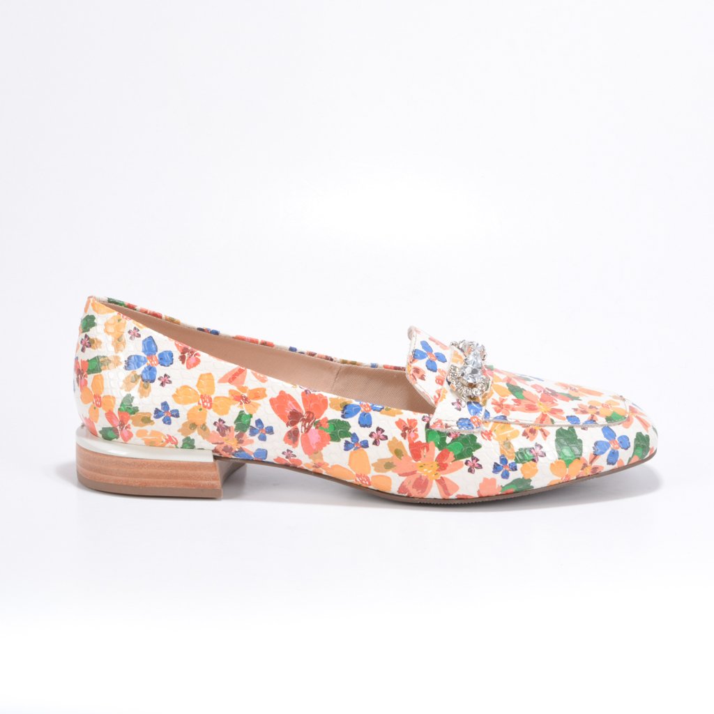 Loafer Couro Floral Jorge Bischoff